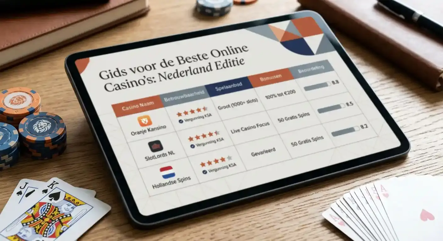 Redactionele illustratie over een Betzard casino-beoordeling voor Nederland met spel-, betaal- en controlepunten