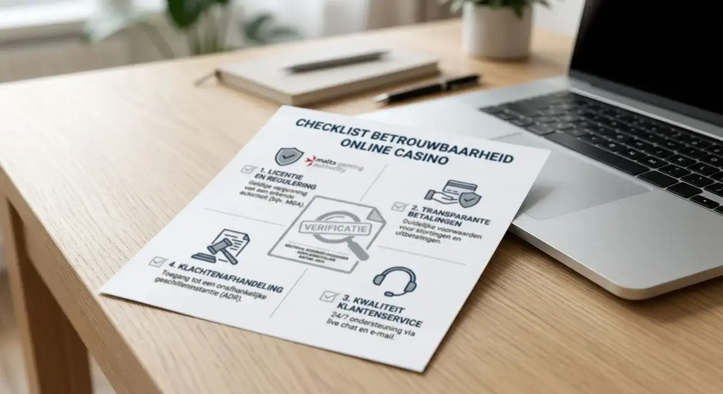 Redactionele illustratie van een controlelijst voor vergunning, betalingen, support en klachten